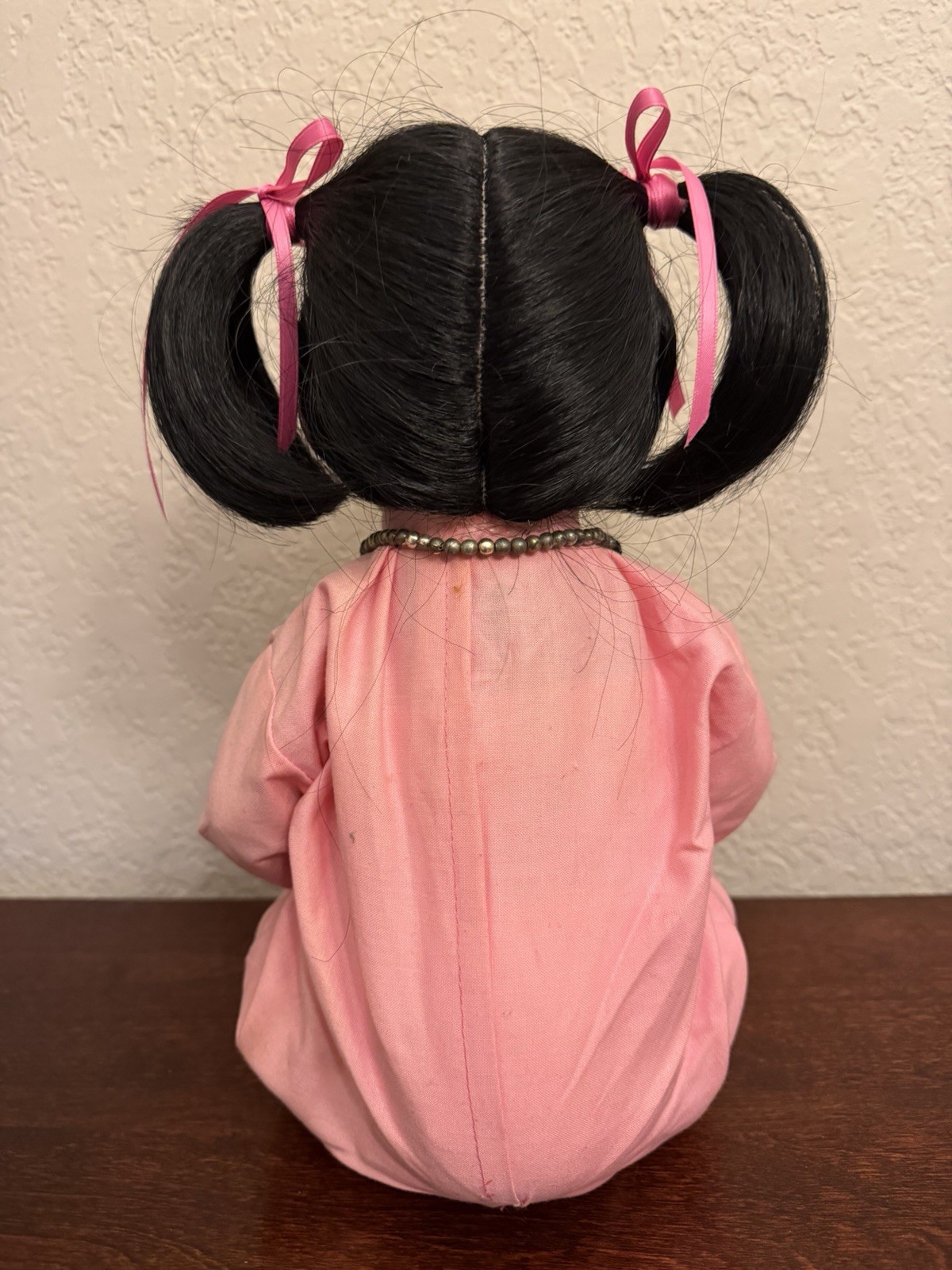 Vtg Louann Paul Native American Navajo Porcelain Face Hands Weighted Doll Signed