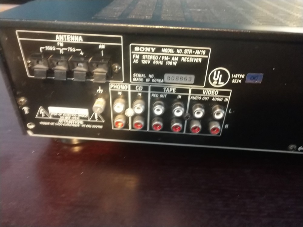 Sony Audio/Visual Control Center STR AV-19