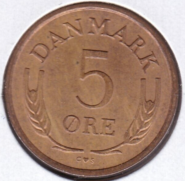 1964 Denmark 5 Ore