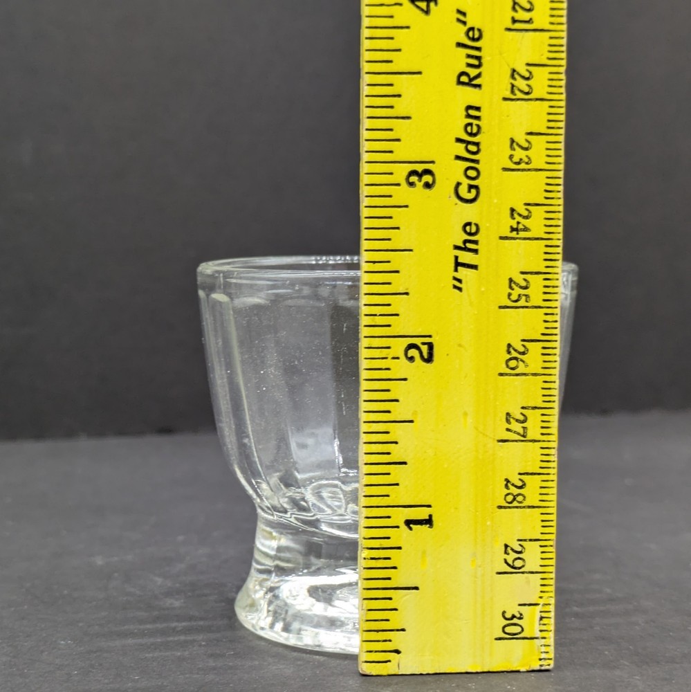 Bartlett & Collins Glass Open Salt Dip Cellar Vertical Pattern BTC3