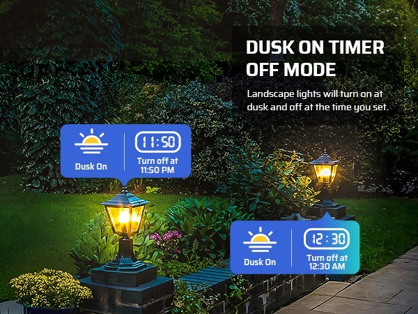 DEWENWILS 200W Low Voltage Landscape Lighting Transformer, 5 Lighting Modes