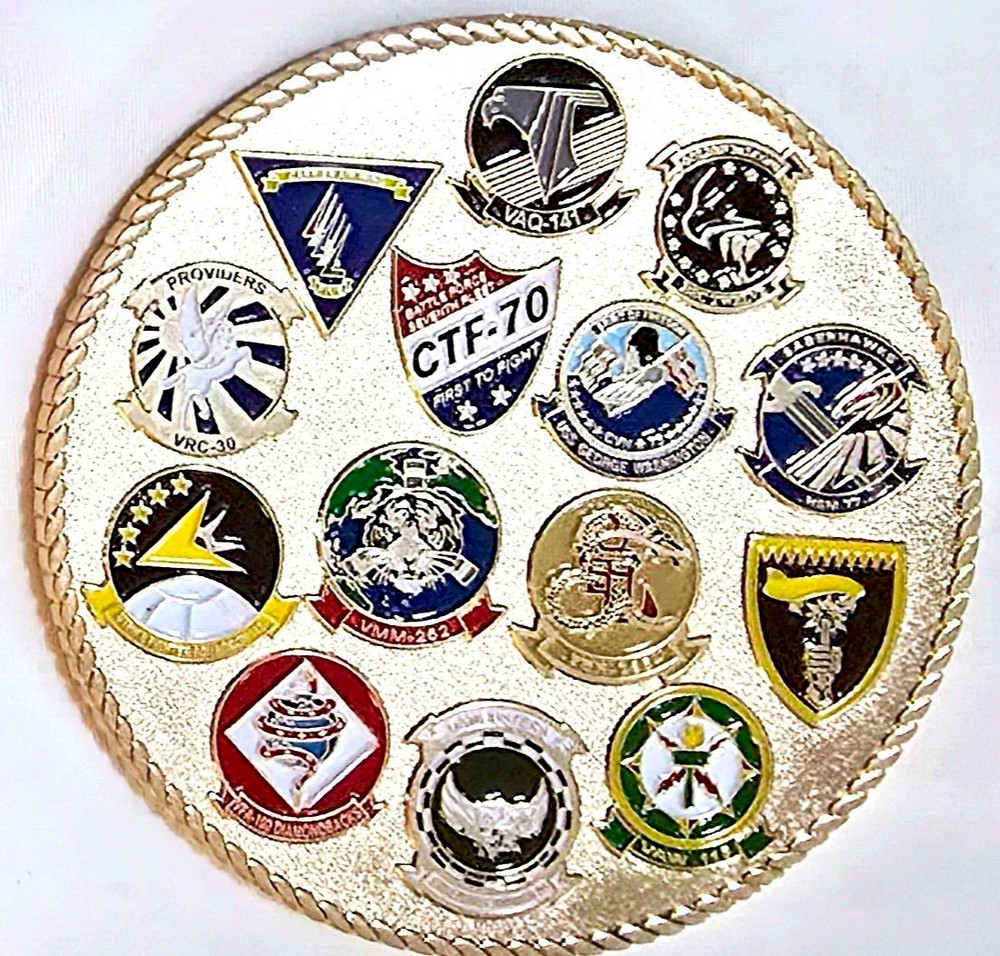 Awesome 2.5" USN Navy Multi-Unit Challenge Coin HADR 2013