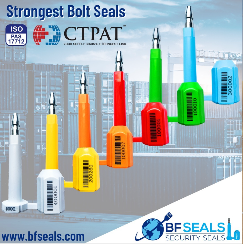 Plastic Security Seal SE 1000 Pcs 15 3/4" . (40 cms.) Blue Numbered BFSEALS