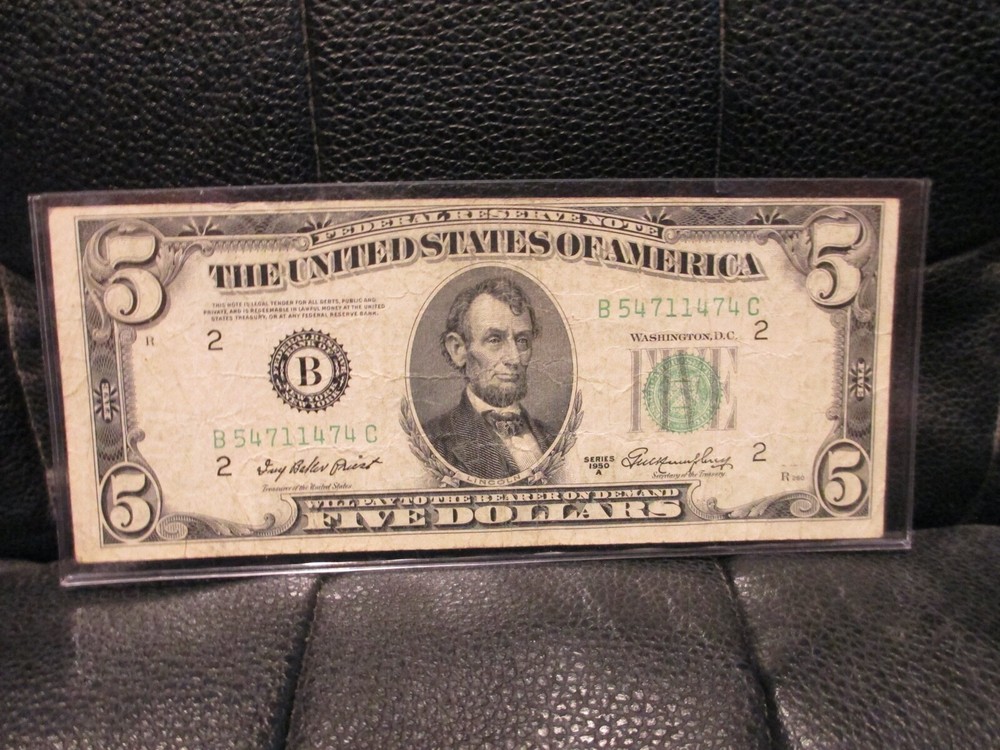 $5 & $2 NOTES 1950A AND 1976 BOTH WITH CUTTING ERRORS