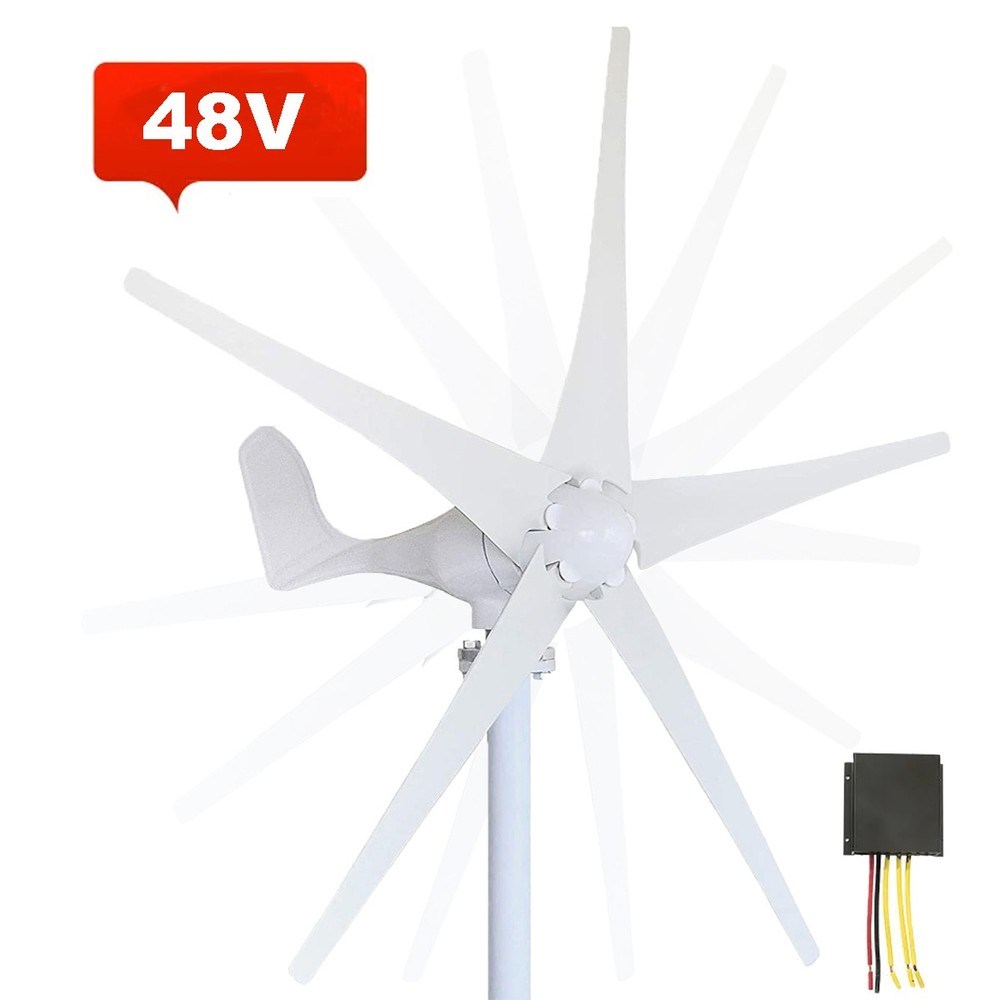 Max 3000W 48V Wind Turbine Windgenerator + MPPT Charge Controller US Stock