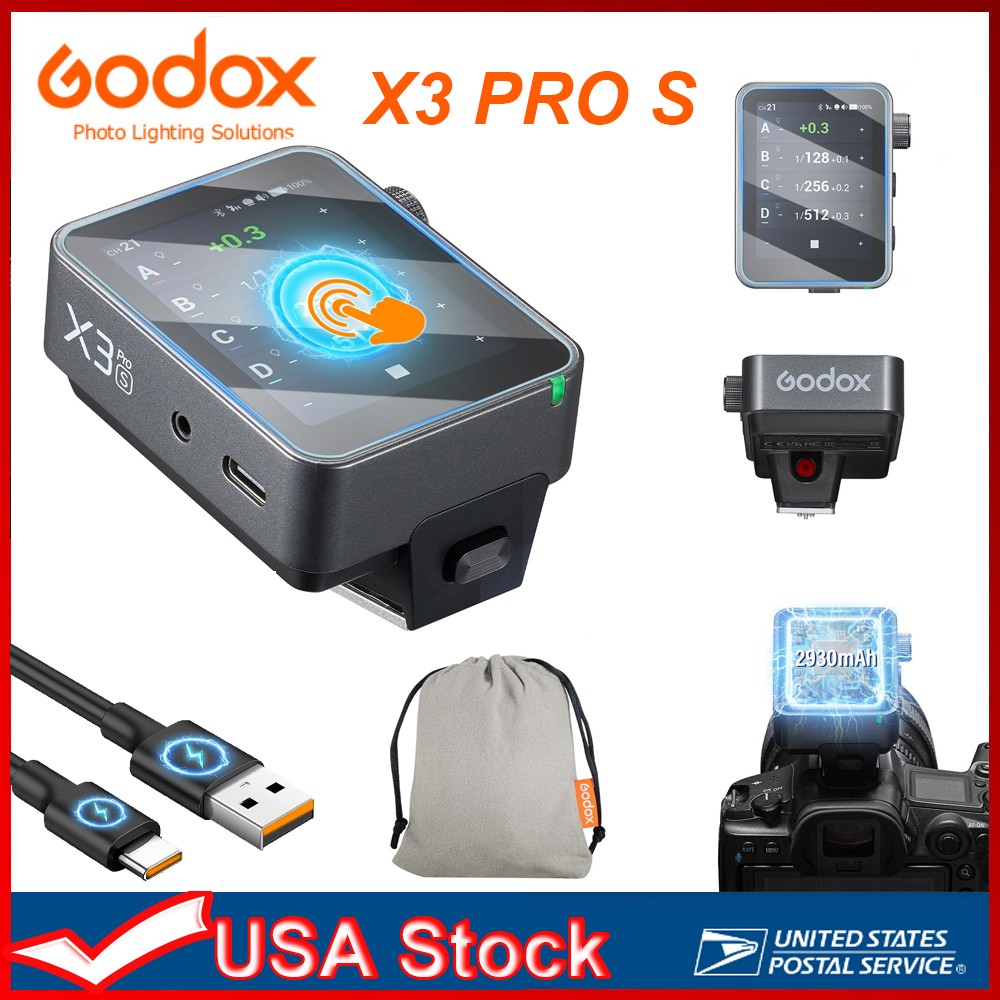 Godox X3 Pro S Touchscreen TTL Flash Trigger for Sony 2.4G Wireless LCD Screen