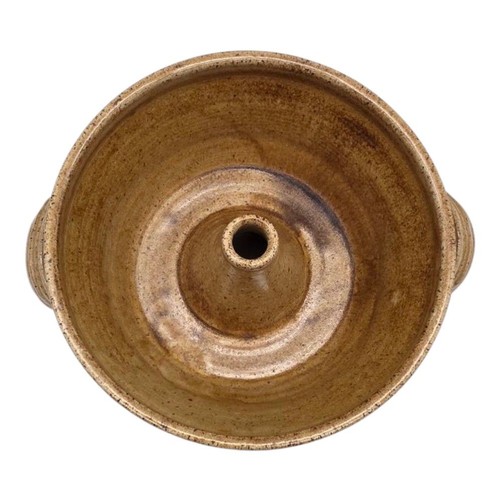 Pottery Bundt Dish With Lid