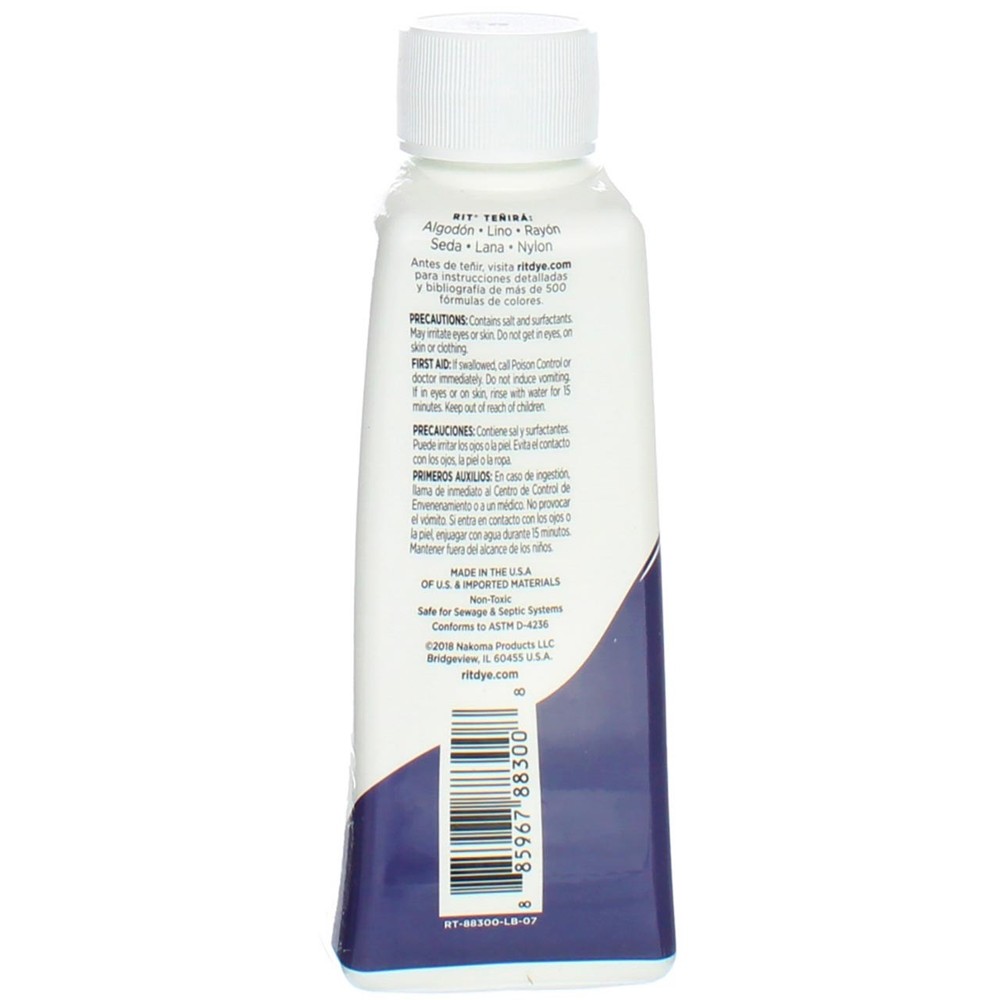 4 Pack Rit All-Purpose Liquid Dye, Navy Blue, 8 fl oz