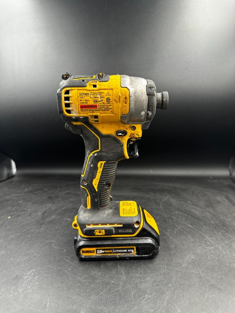 Dewalt DCF809 ATOMIC 20V MAX Cordless Brushless Compact 1/4 Impact Driver