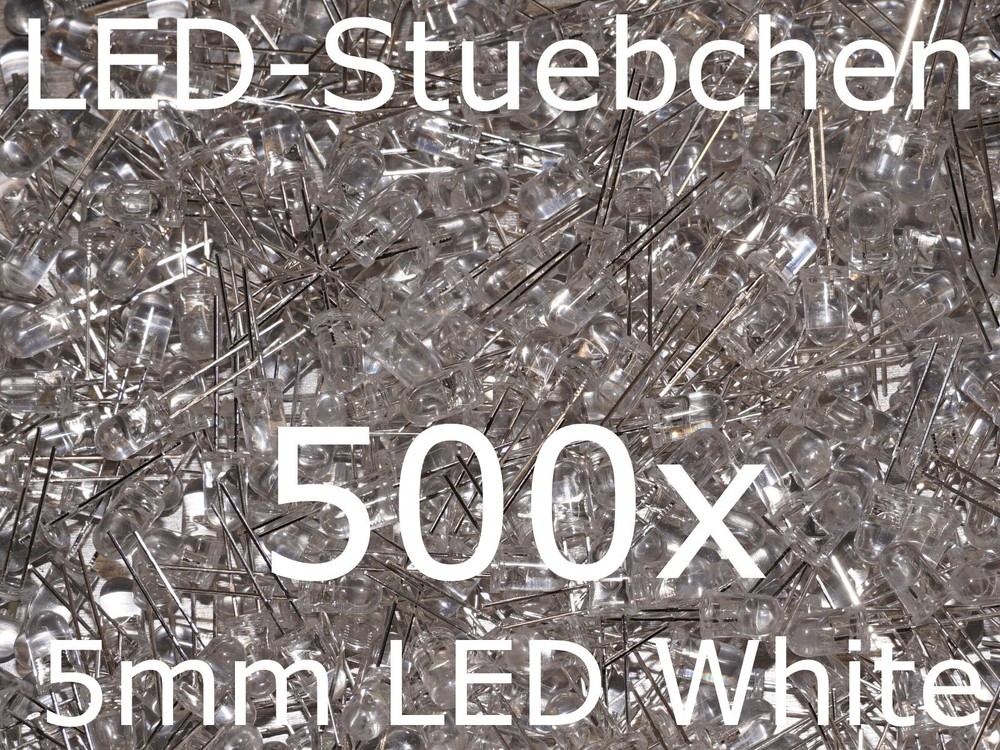 500x 5mm LED Kaltweiss