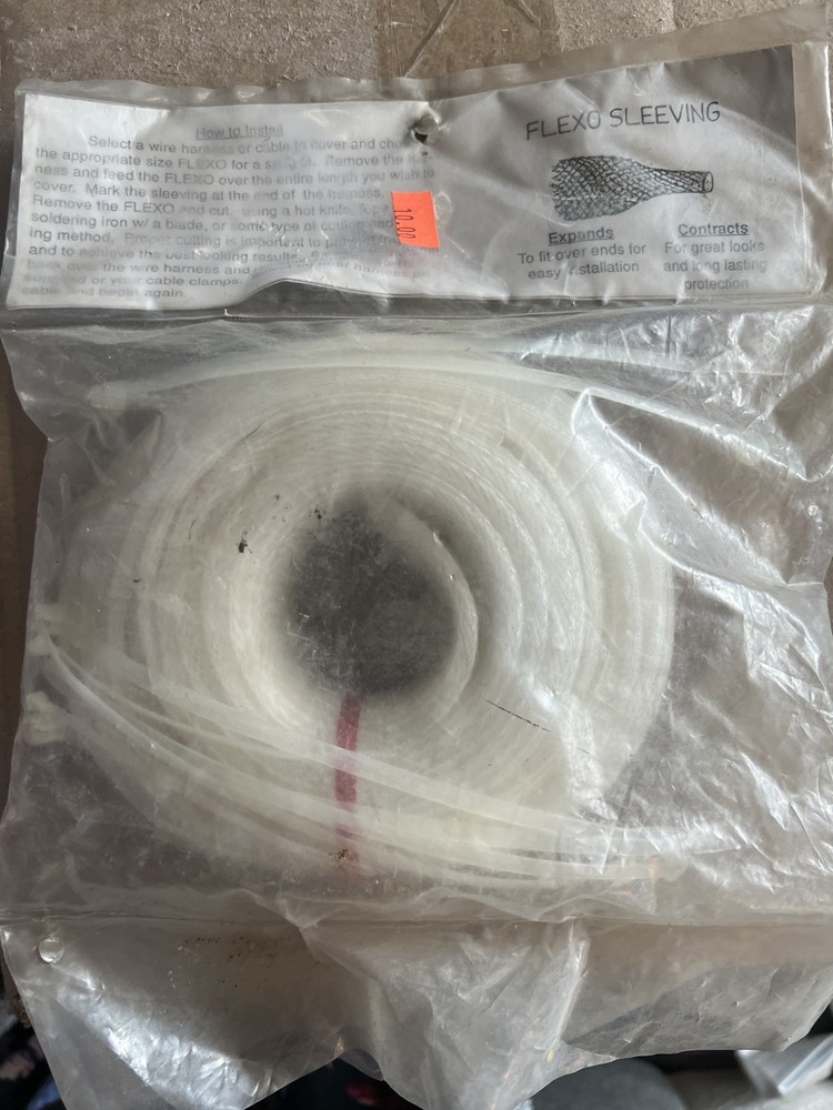 FLEXO Expandable Braided Sleeving Wire Cable Sleeve White