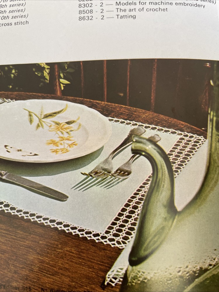 DMC Crochet Thread Pattern Book Curtains-tablecloths-placemats Patterns