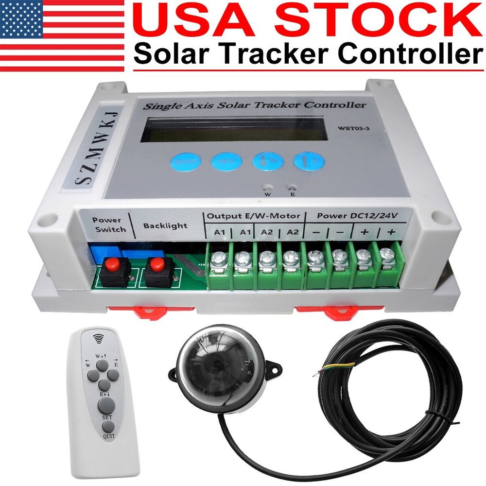 12V/24V Complete Electric Single Axis Solar Panel Tracking Tracker Controller IG