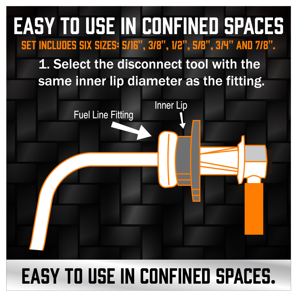 6pc Quick Disconnect Tool Set AC Fuel Line Transmission Parts GM Ford Chrysler