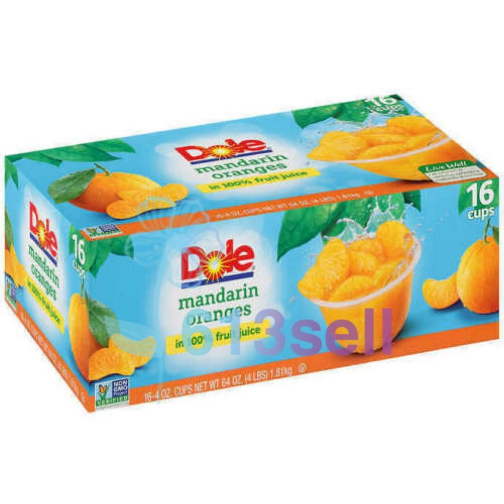 Dole Mandarin Oranges 16 Count 4 Oz Each Non GMO
