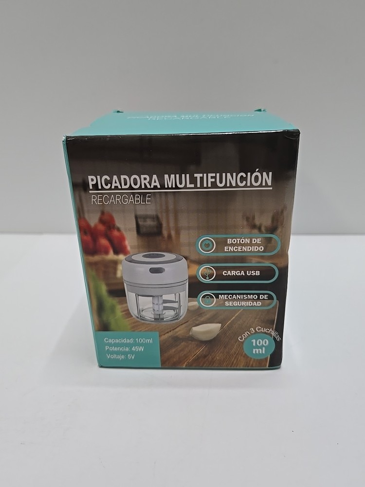 Electric Mini USB Rechargeable Vegetable Food Chopper Processor Open Box 100 mL
