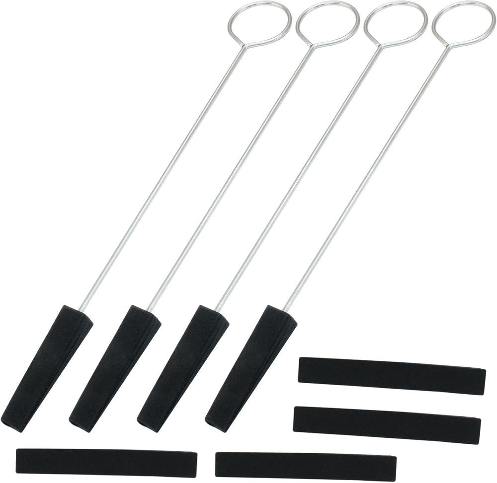 8 Pack Black Piano Tuning Mute, Triangular Piano Tuner Rubber Mutes Fixing Tool