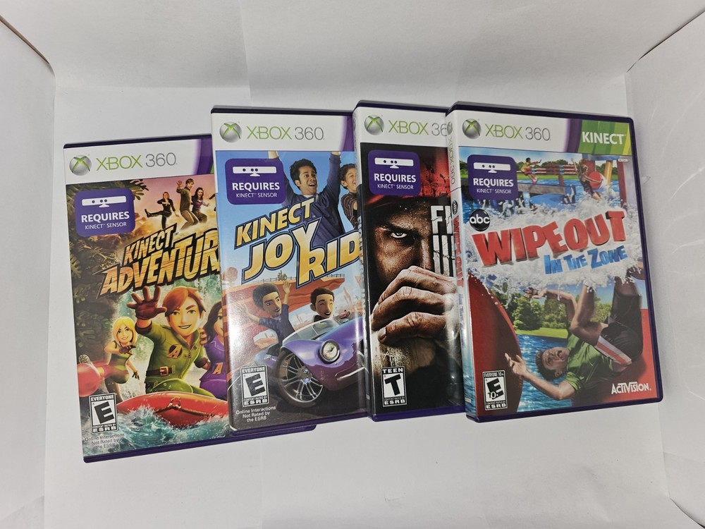 Microsoft Kinect Sensor for XBox 360- Game Bundle, All Tested And Complete