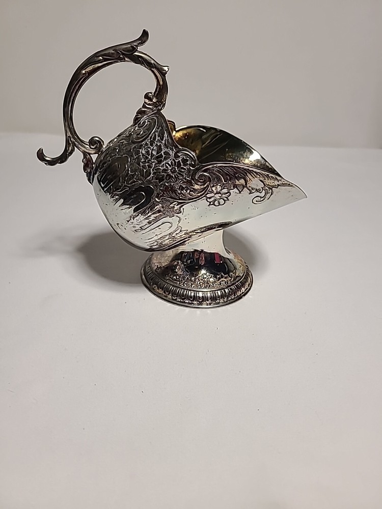 Vintage Sugar Scuttle E.P.ZINC Silverplate Alloy Japan