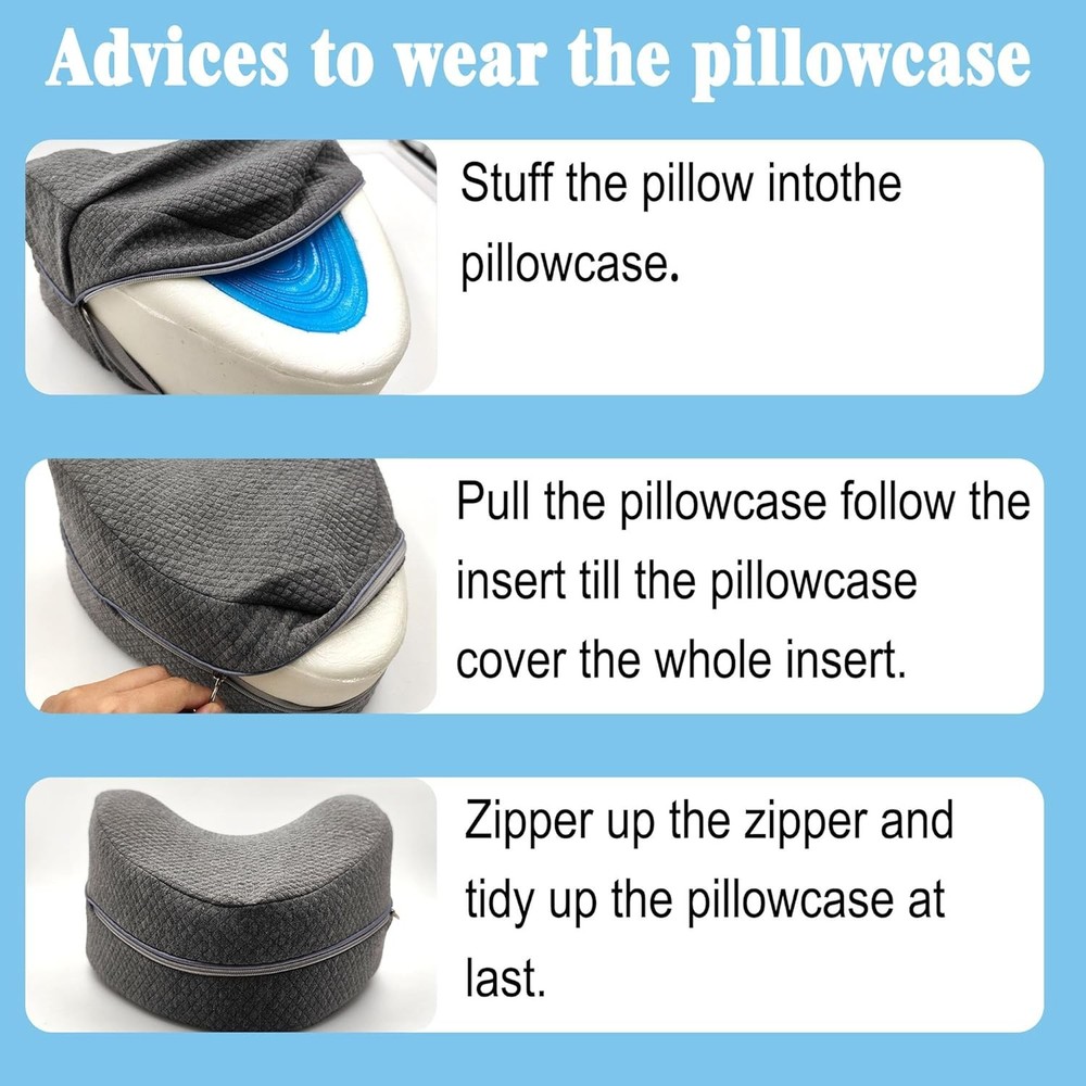 Pillowcase for Contour Memory Foam Side Sleeper Support Pillow, Pillowcase