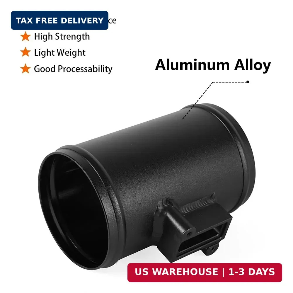 3" MAF Sensor Adapter Air Flow Meter Base Universal Intake Black