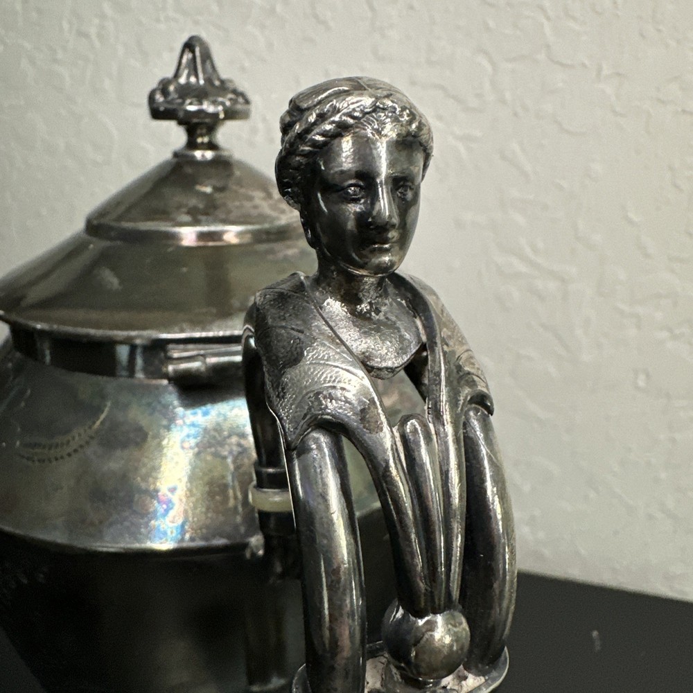 ROGERS SMITH CONNECTICUT 1887 SILVER-PLATE TEAPOT Server Antique Victorian