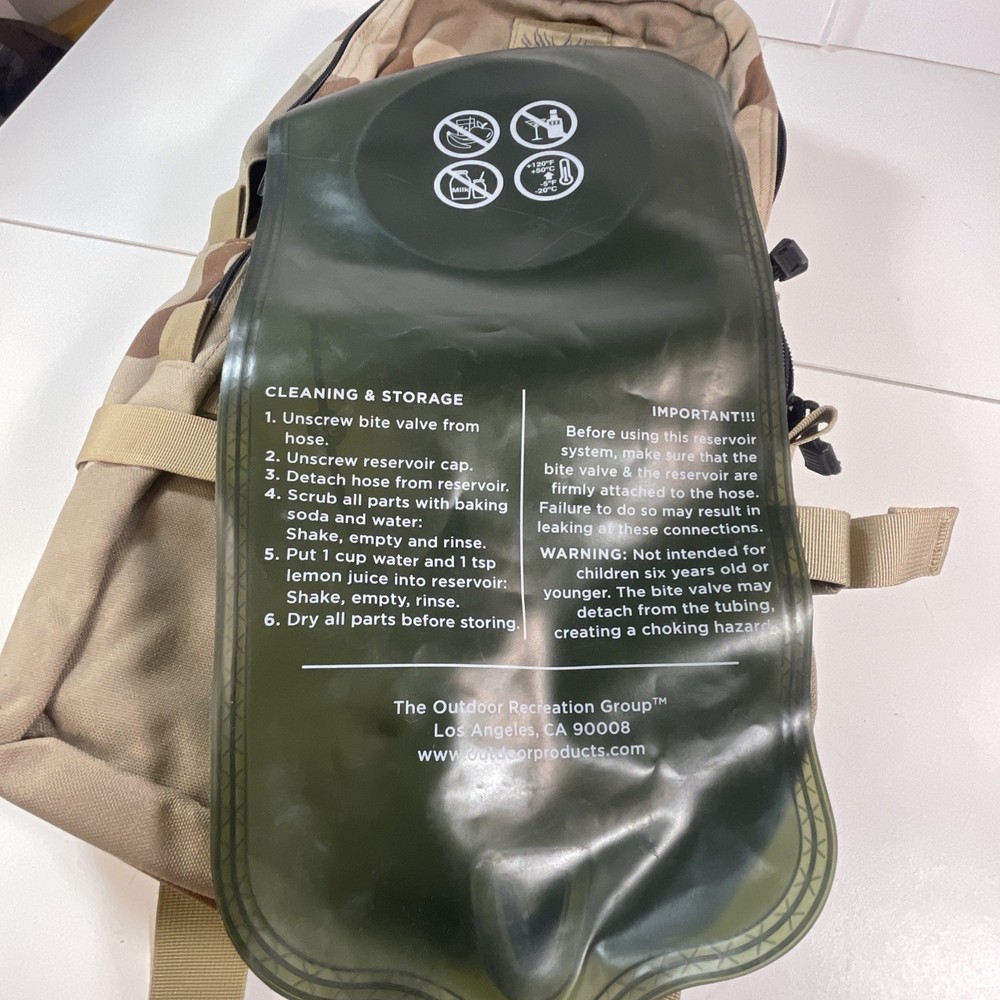 Hydrastorm Predator Tactical Carrier Backpack Desert Camo - With Hydration Pack