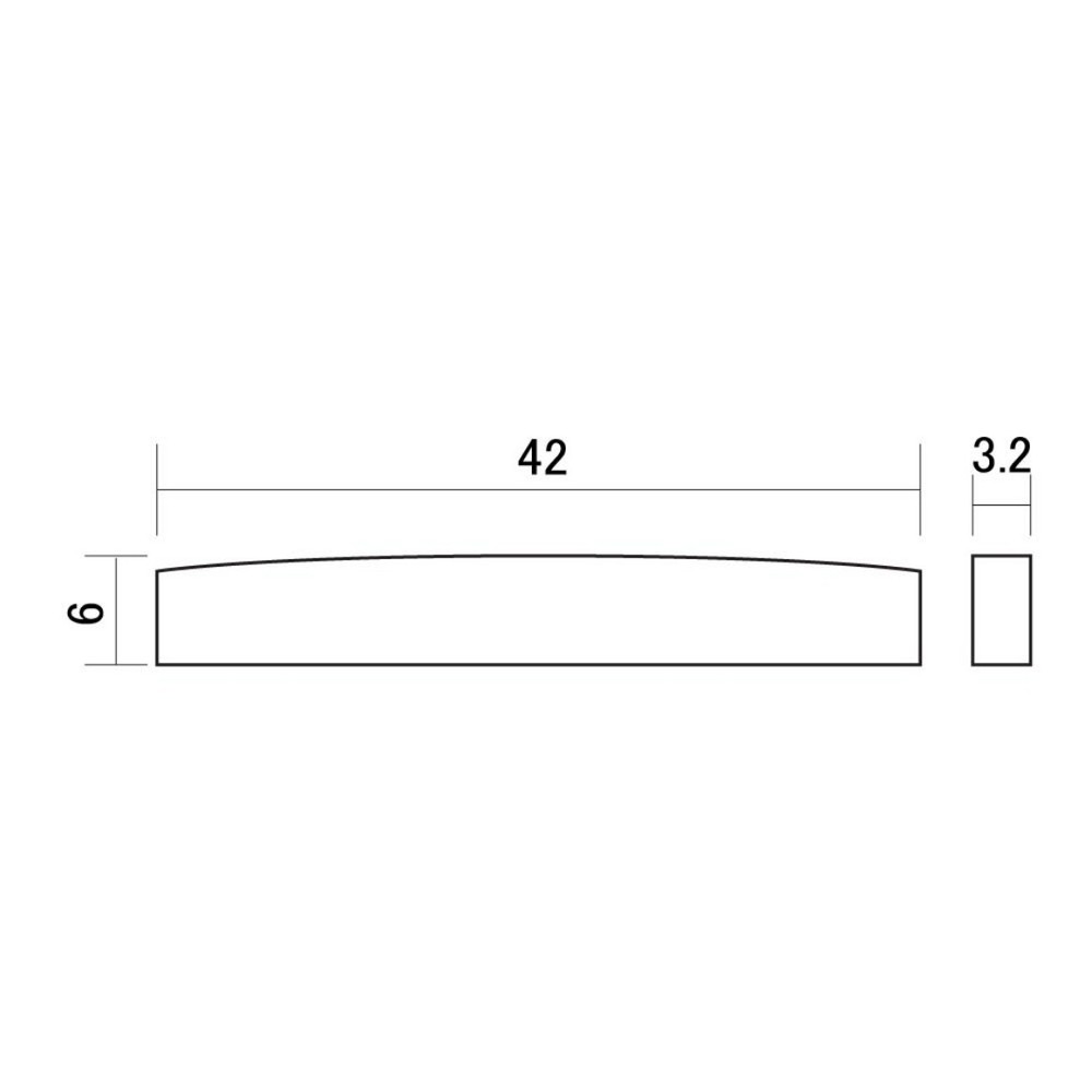 HOCO Bone Flat Bottom Fender Style Nut Blank BNK-8
