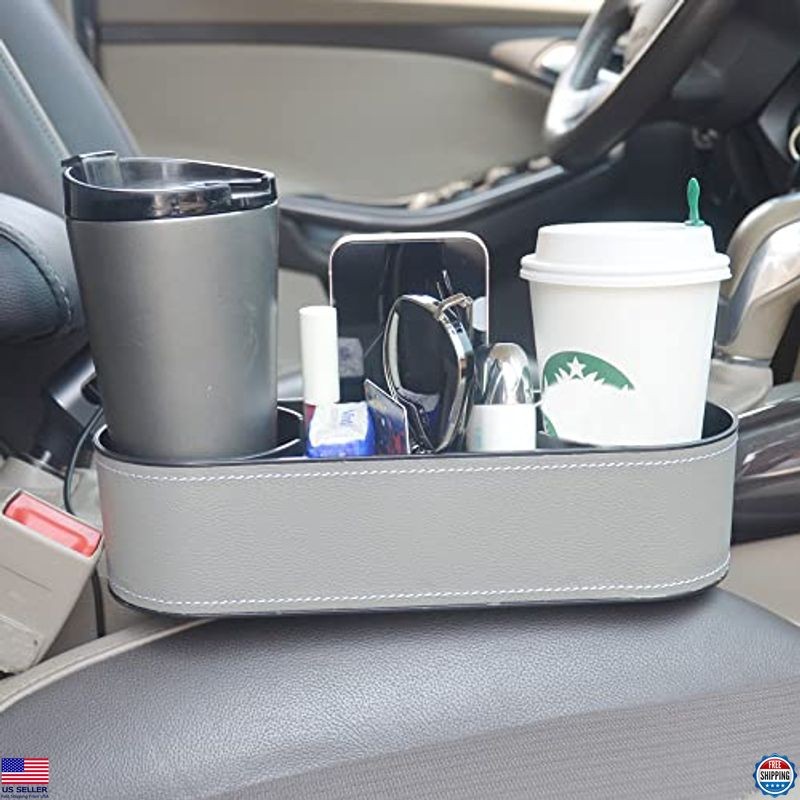 Car Cup Holder Expander Organizer,Multifunctional Cup Drink Holders with PU