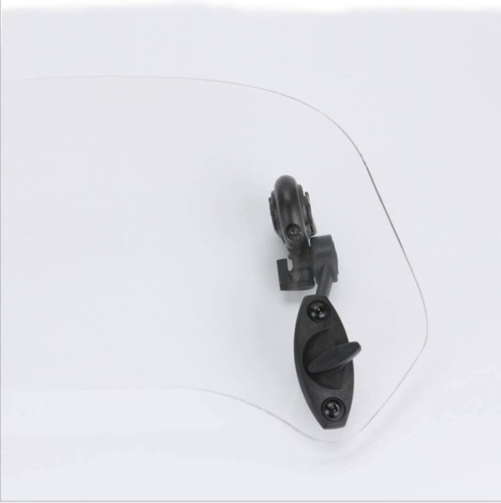 Motorcycle Adjustable Clip On Windshield Extension Spoiler Wind Deflector Clear