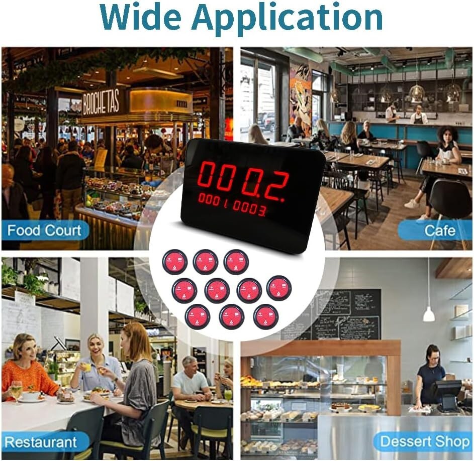 Wireless Waiter Calling System Restaurant Guest Pager Call Service