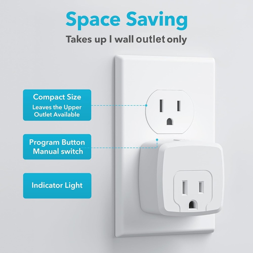 3 Pack Remote Control Outlet with 100FT RF Signal, 15A Wireless Switch Plug