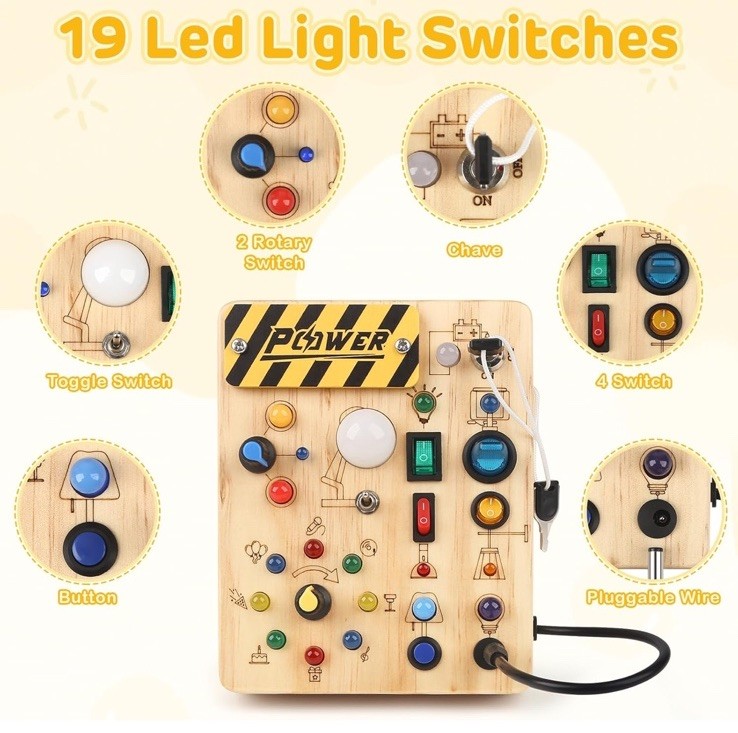 Joyreal Montessori Busy Board Educational Toys 1 2 3 Year Old