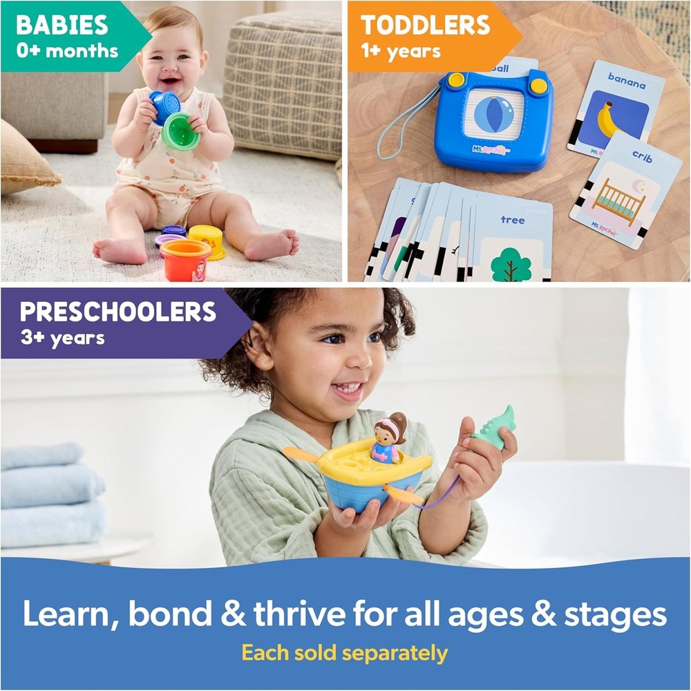 Ms. Rachel First Words Talking Flash Cards with Electronic Reader, 100 Words Toy
