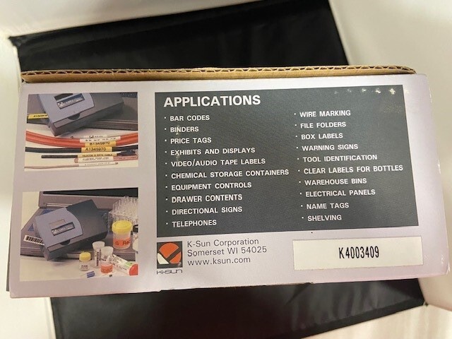 K-Sun Label Shop 2010PC Machine (2010-PC) Label Printer - NEW