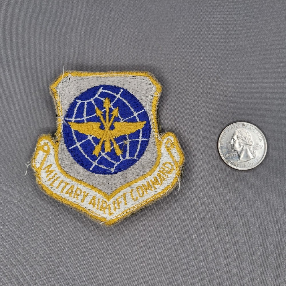 US Air Force Military Airlift Command Patch MAC AFB USAF Hook & Loop Embroidered