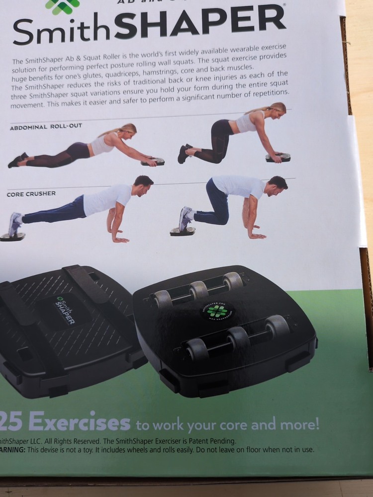 SmithShaper Ab+Squat Roller Multi-Purpose Exercise Full-Body Workout NEW In Box