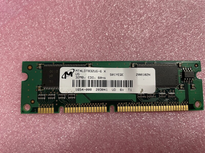 MT4LDT832UG-6 X   Micron 32MB EDO non-ECC Unbuffered 100-Pin DIMM Memory Module