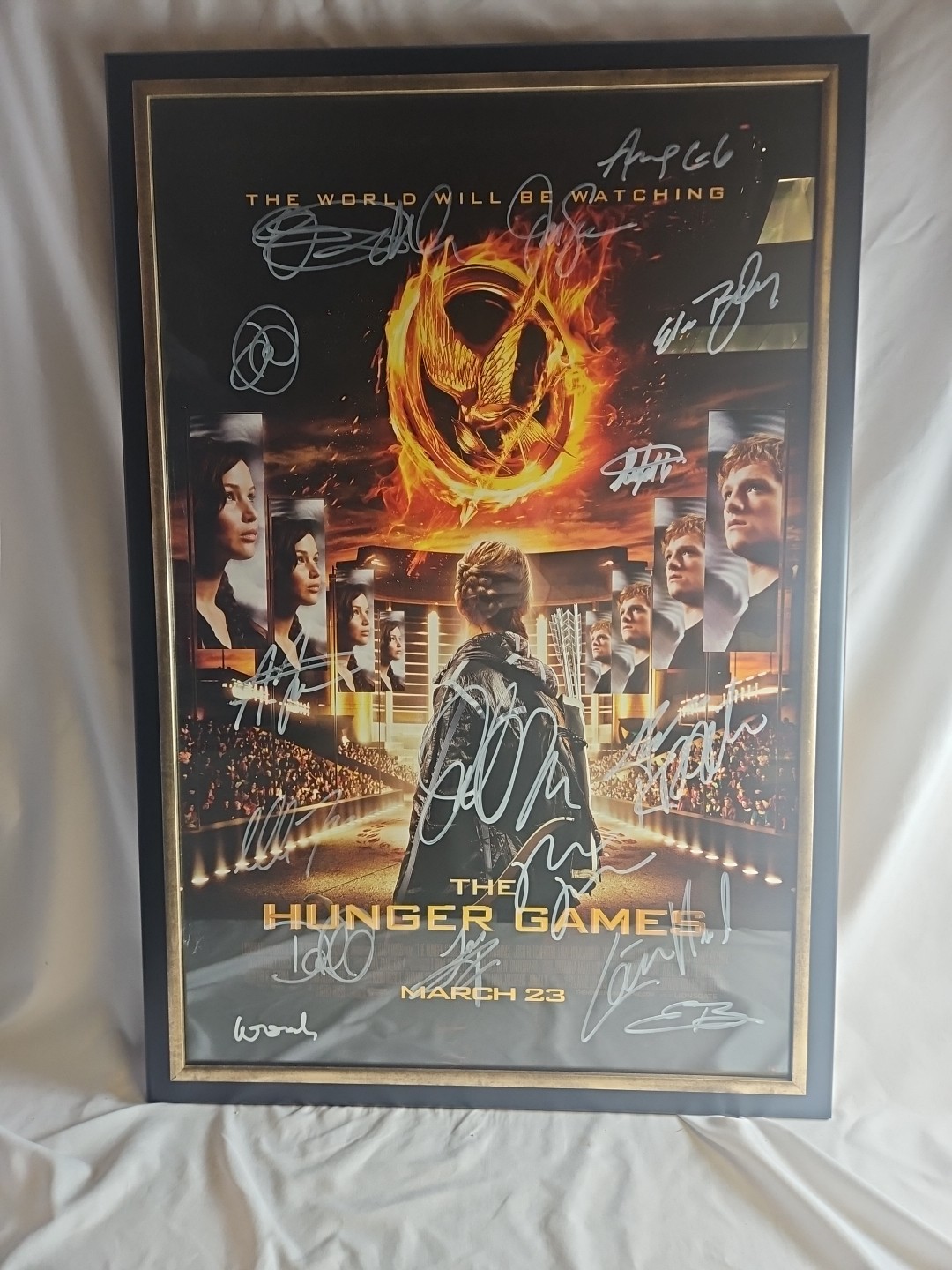 2012 NECA LIONSGATE THE HUNGER GAMES MOVIE ARENA POSTER 22x34 Signed By CAST!!
