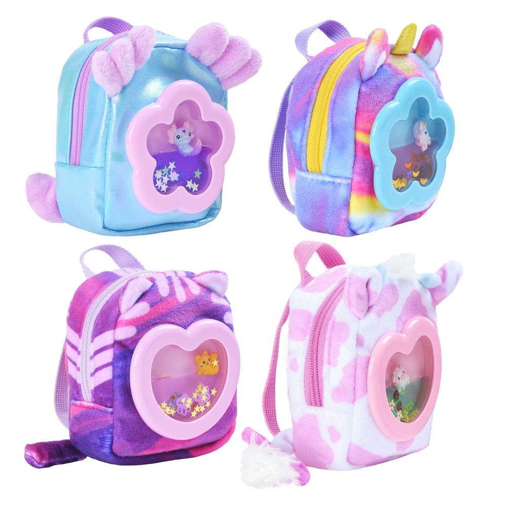 Liquid Charms, 1 Liquid Filled Micro-Sized Backpack with Window & Tiny Animal...