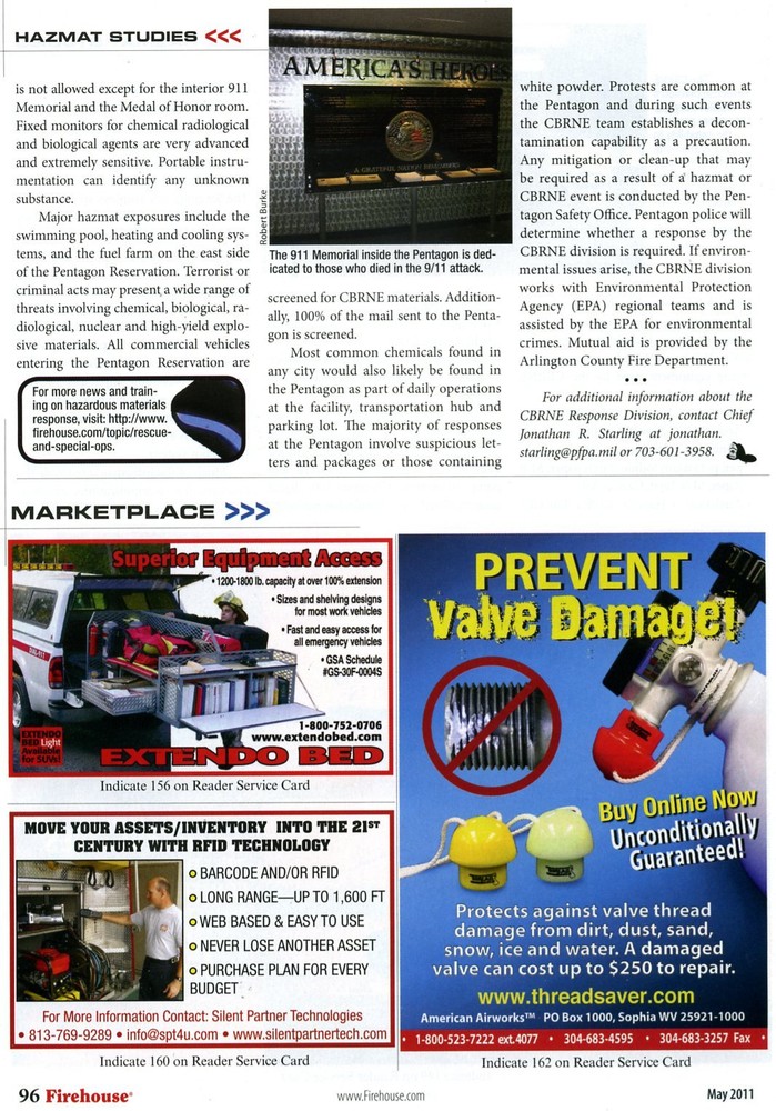 Scott SCBA Cylinder Valve - CGA 346/347 Thread Protector