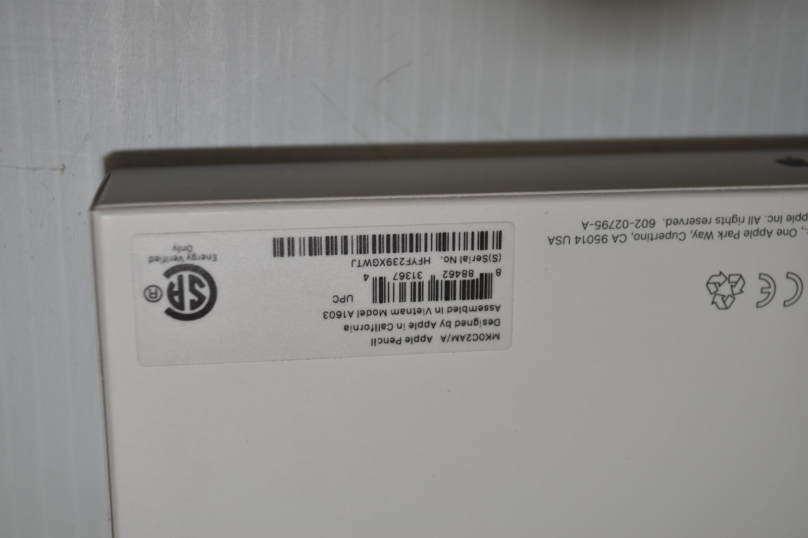 ^^ APPLE PENCIL MODEL A1603 - NEW (LAT117)