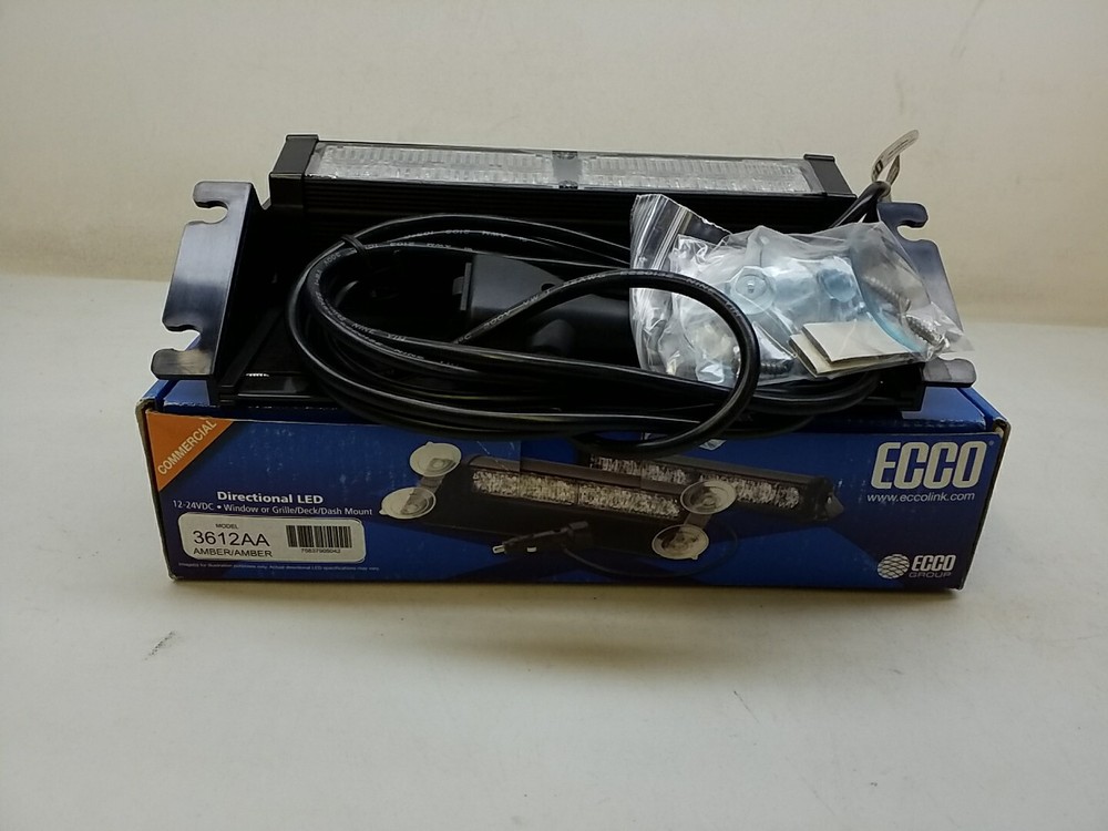 3612AA ECCO Directional LED 12-24 VDC Window Or Grille Deck Dash Mount Amber
