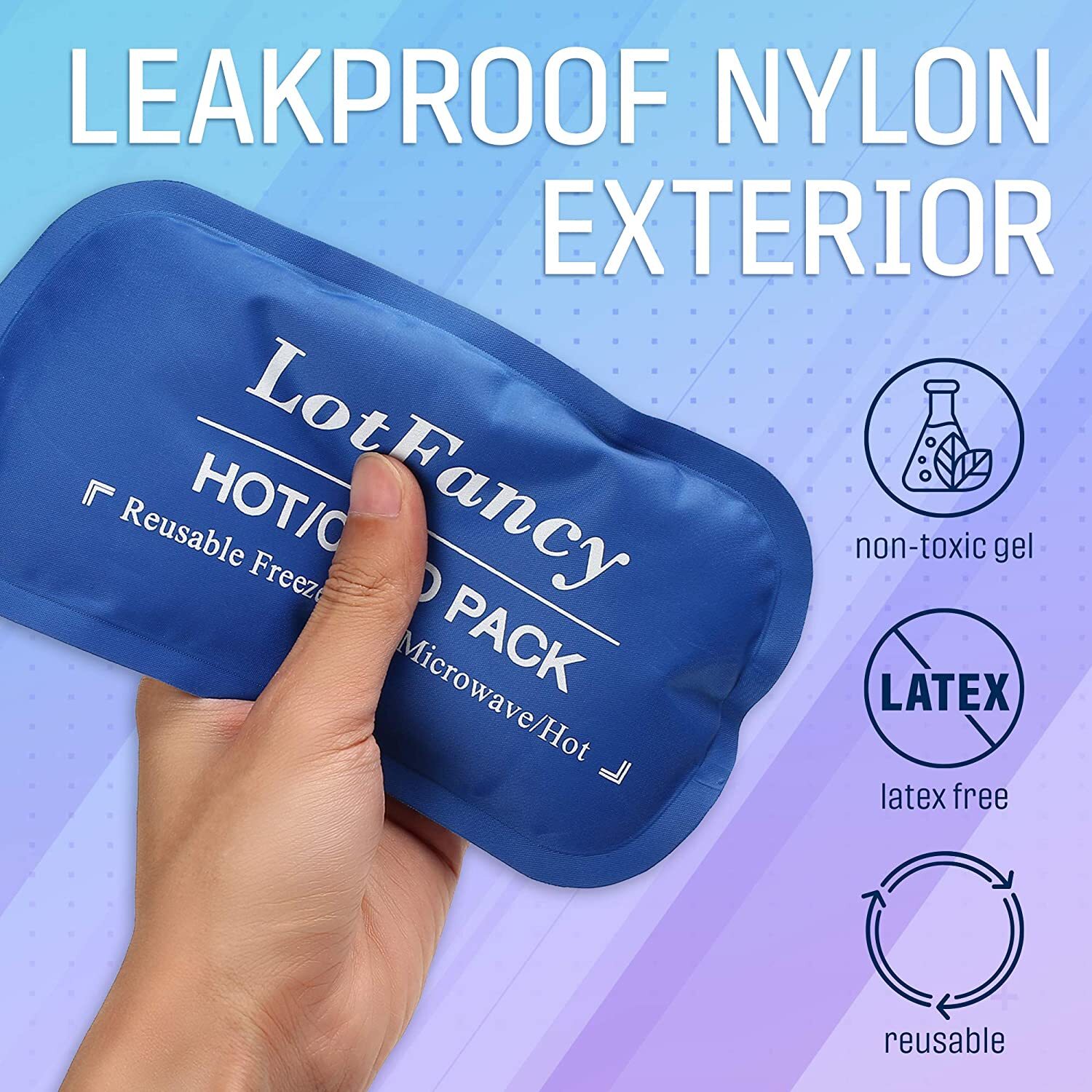 Reusable Hot Cold Compress Gel Ice Pack for Sports Injuries Pain Relief Packs