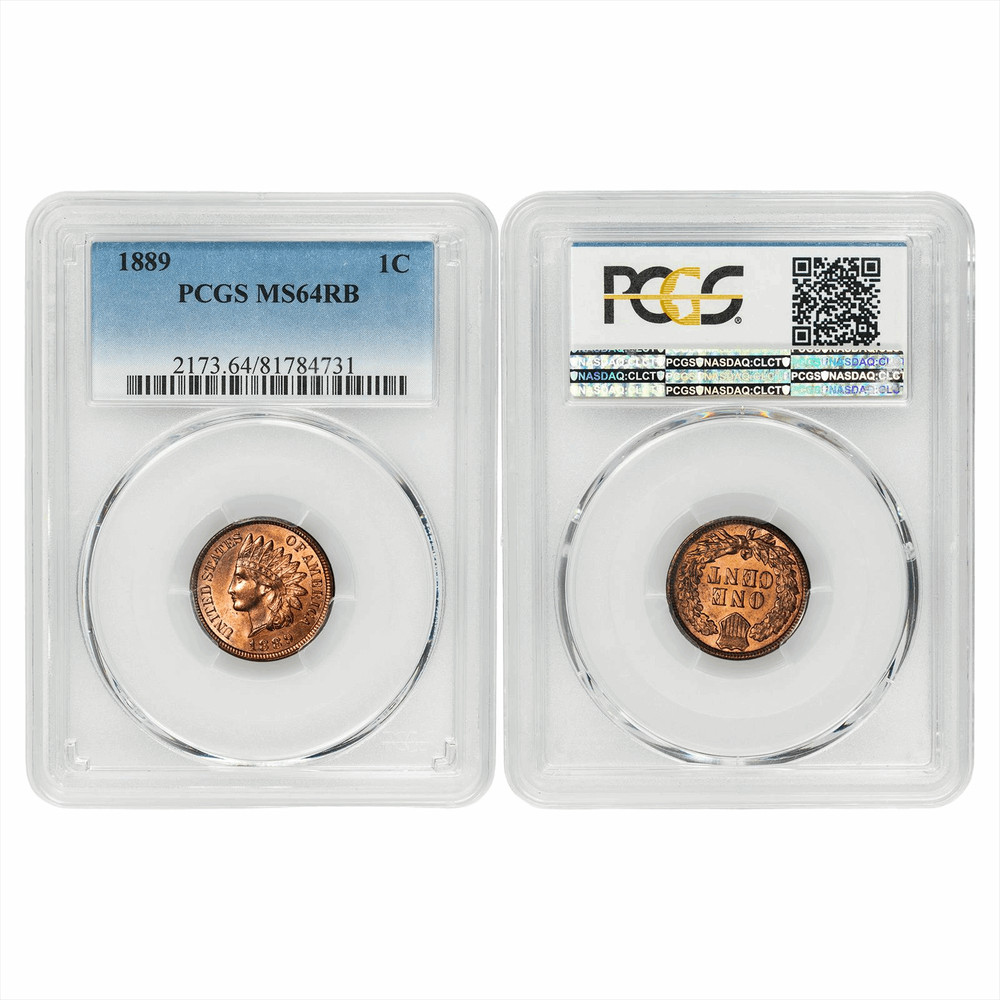 1889 Indian Head Cent 1C PCGS MS 64 RB