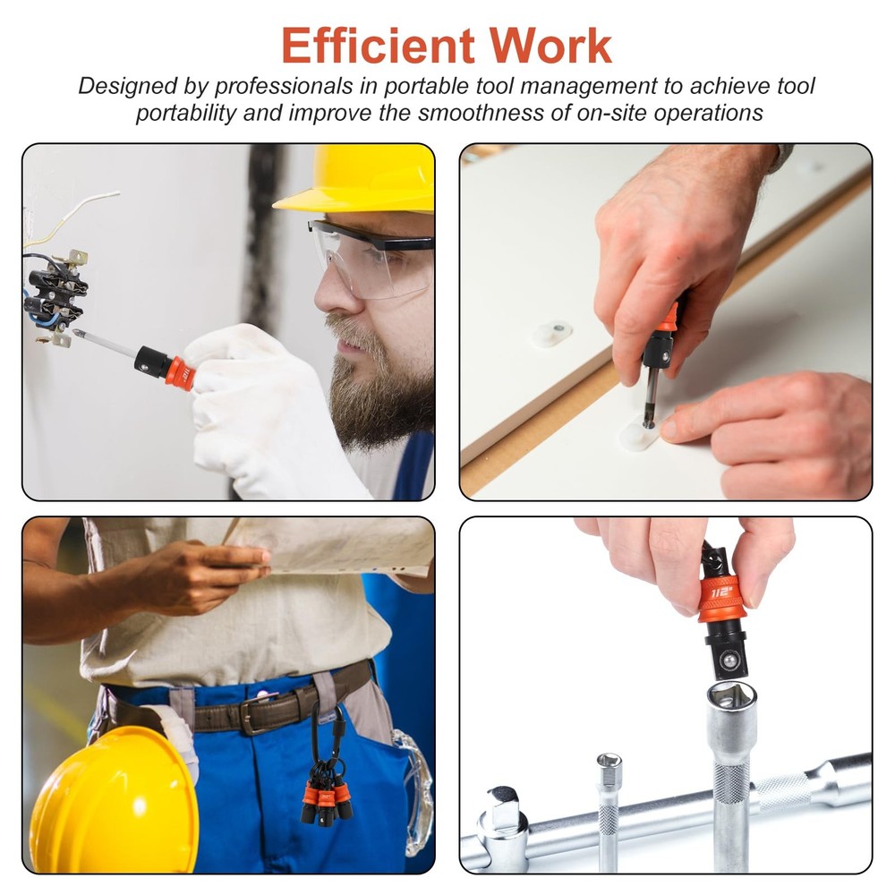 10Pcs Socket Holder Key Chain, Drive Socket Organizer Keychain Quick Release ...