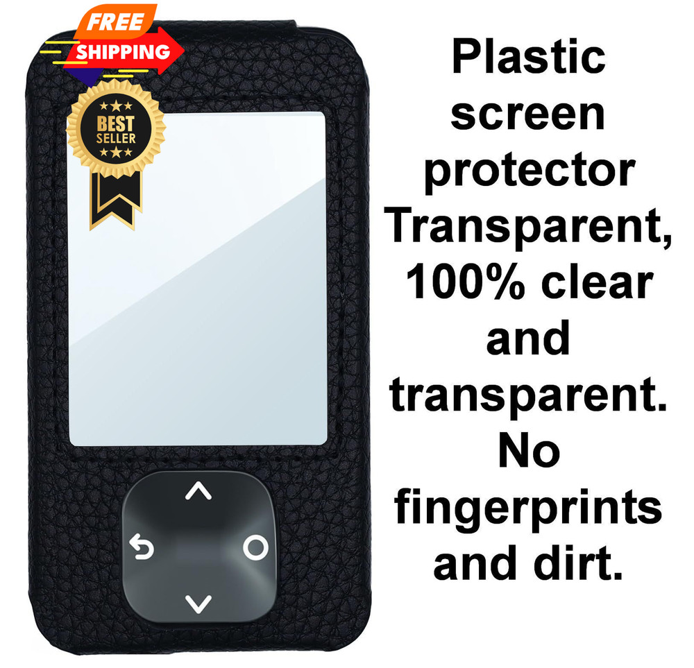 SNK Dexcom G7 / G6 Receiver Fitted Leather Case W/Screen Protector & Black