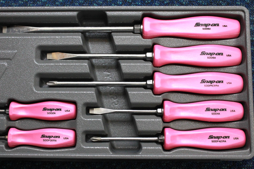 Snap-on SDDX70APP 7pc Combination Screwdriver Set (Pink)