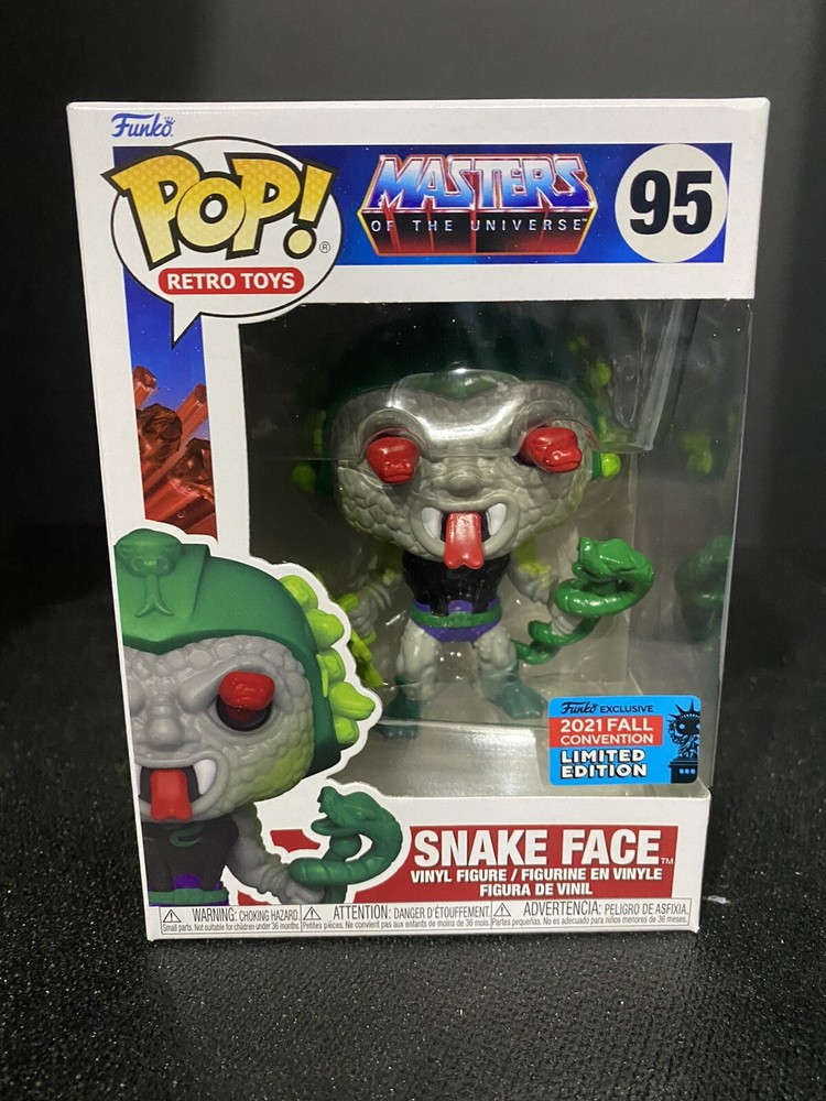 FUNKO POP ! SNAKE FACE 95 MOTU RETRO TOYS 2021 FALL CONVENTION EXCLUSIVE N01