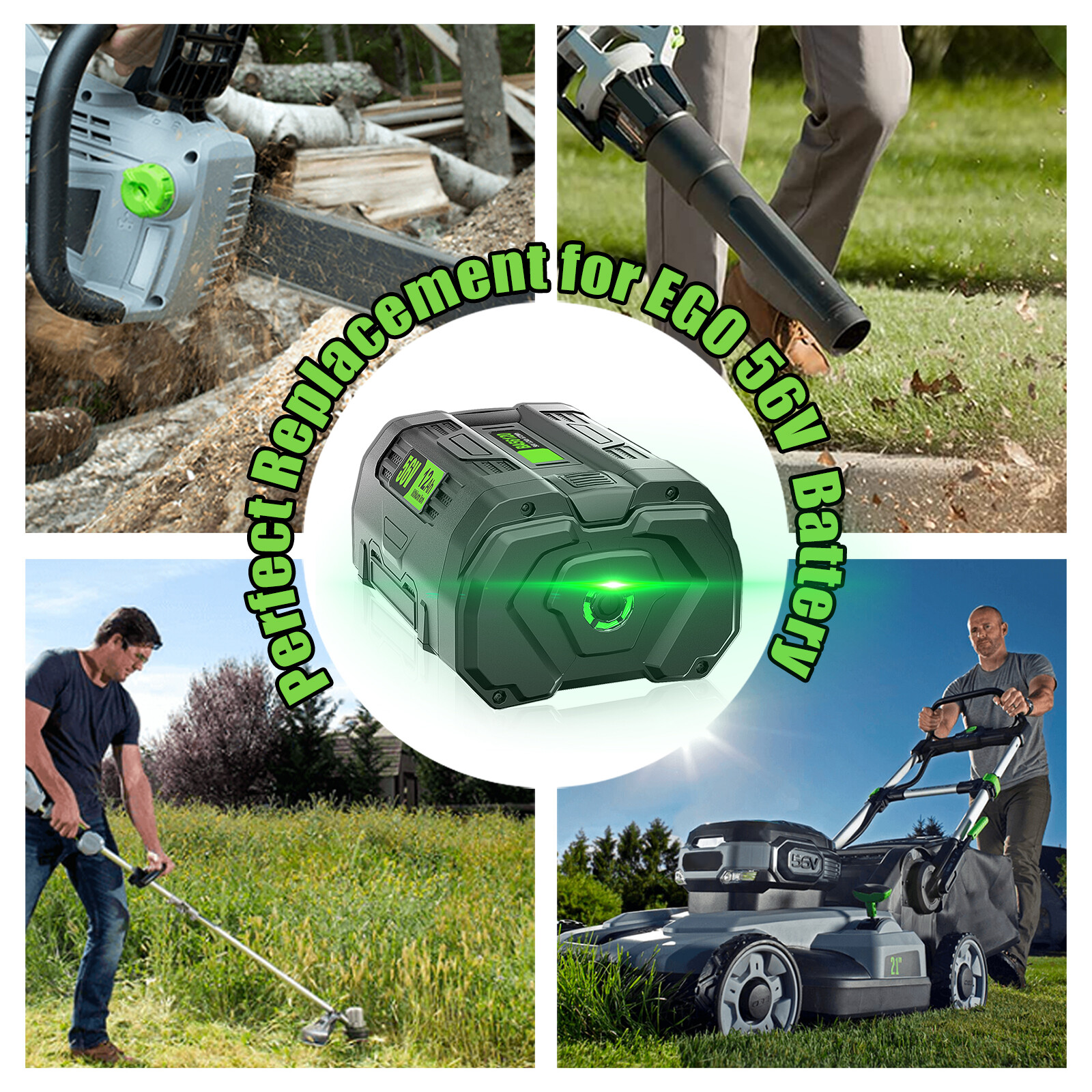 2 PACK 12AH Battery For EGO 56V 56Volt BA5600T POWER+ Lithium Ion BA2240 BA2800T